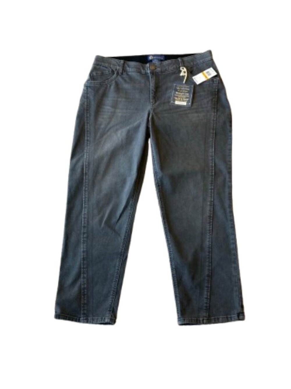 Democracy Ab Solution High Rise Ankle Straight Leg Jeans Womens 16W Gray NWT